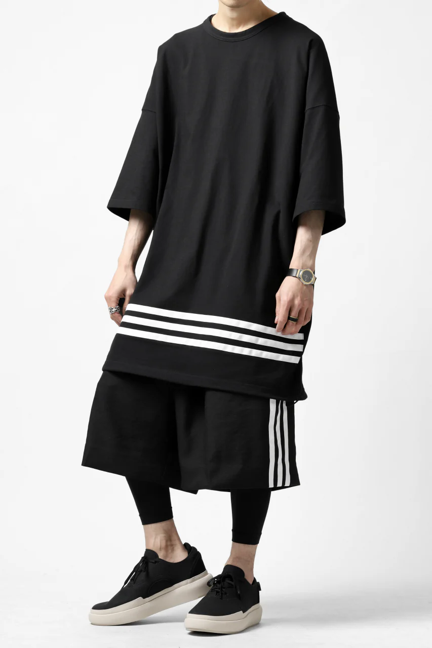 Y-3 Yohji Yamamoto ELEGANT THREE STRIPES TAILOR-SHORTS (BLACK) - Image 26