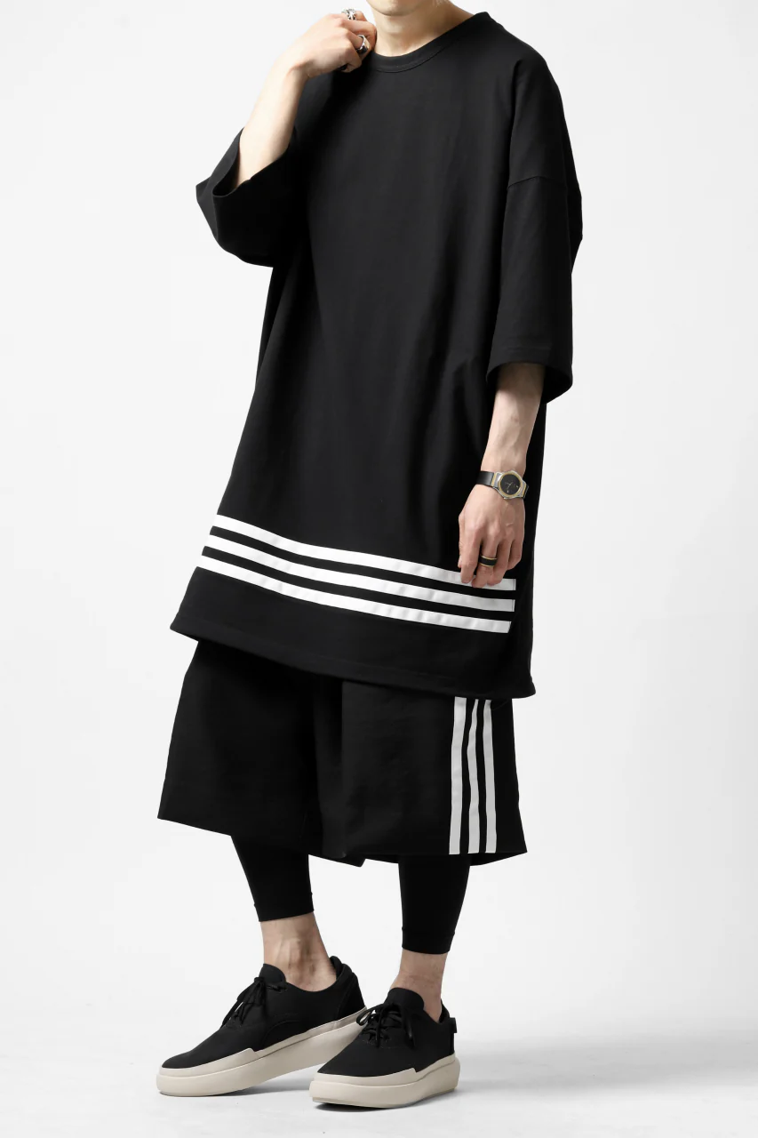 Y-3 Yohji Yamamoto ELEGANT THREE STRIPES TAILOR-SHORTS (BLACK) - Image 27