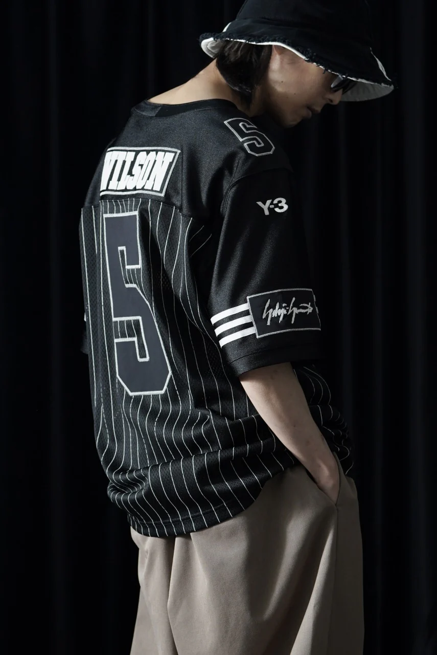 Y-3 Yohji Yamamoto ELITE 5 AMERICAN FOOTBALL JERSEY TOP (BLACK) - Image 12