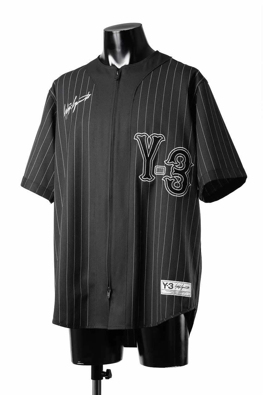 Y-3 Yohji Yamamoto ELITE 5 ZIP BASEBALL SHIRT (BLACK) - Image 4