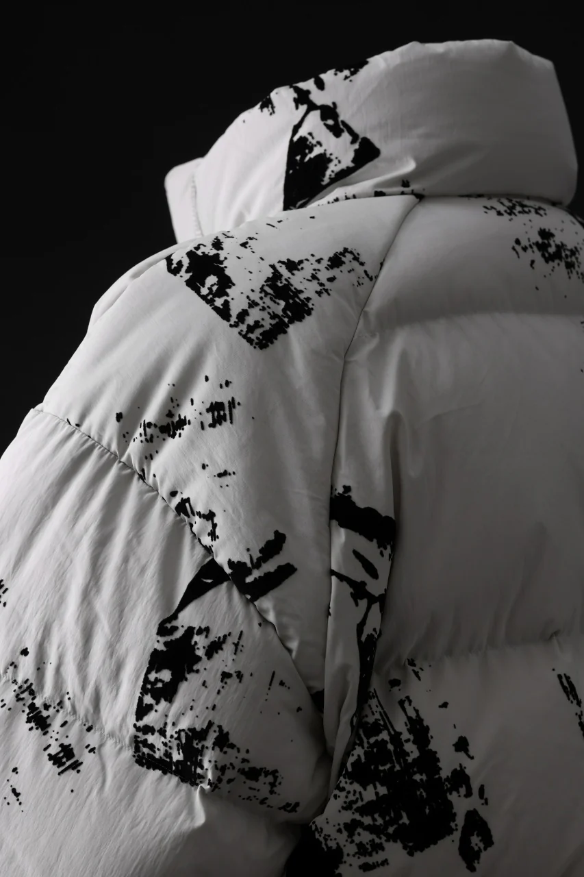 Y-3 Yohji Yamamoto FLOCK PUFFER JACKET / PERTEX® (BLACK + GRAY) - Image 16