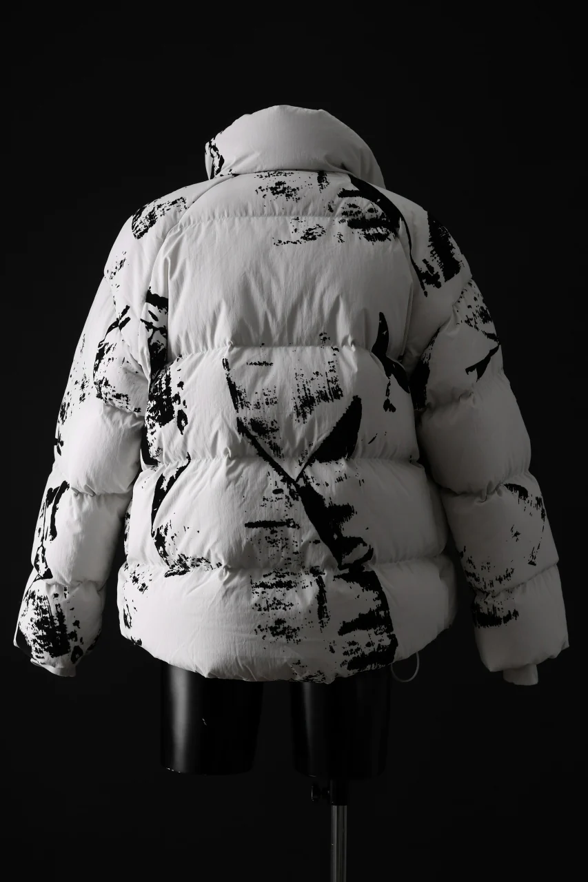 Y-3 Yohji Yamamoto FLOCK PUFFER JACKET / PERTEX® (BLACK + GRAY) - Image 4