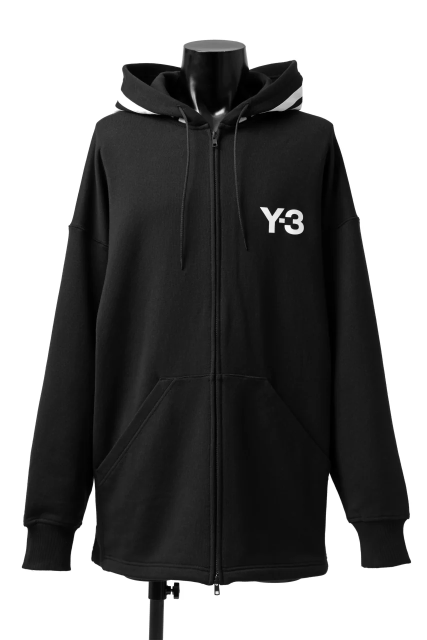 Y-3 Yohji Yamamoto FULL ZIP HOODIE PARKA / FRENCH TERRY (BLACK)