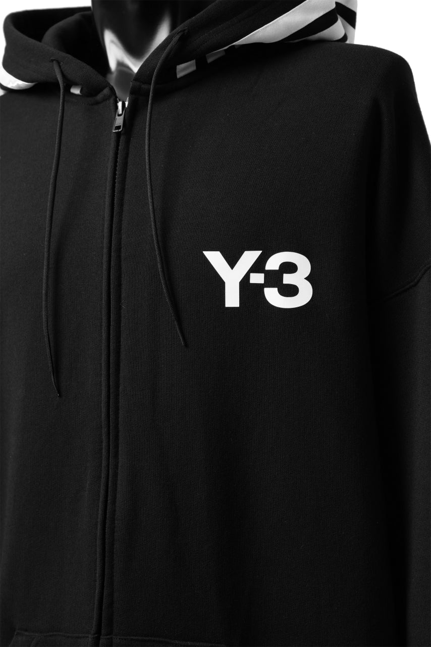 Y-3 Yohji Yamamoto FULL ZIP HOODIE PARKA / FRENCH TERRY (BLACK) - Image 13
