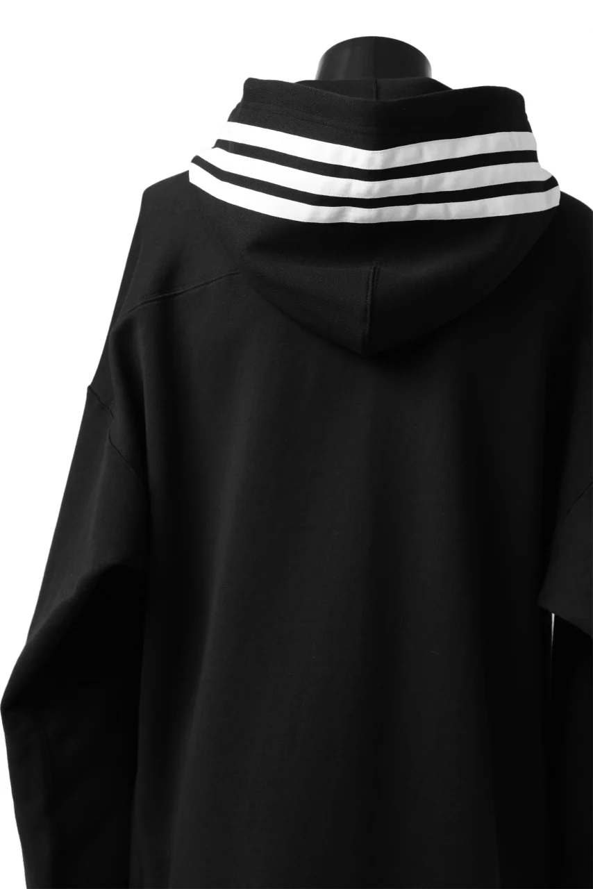 Y-3 Yohji Yamamoto FULL ZIP HOODIE PARKA / FRENCH TERRY (BLACK) - Image 17