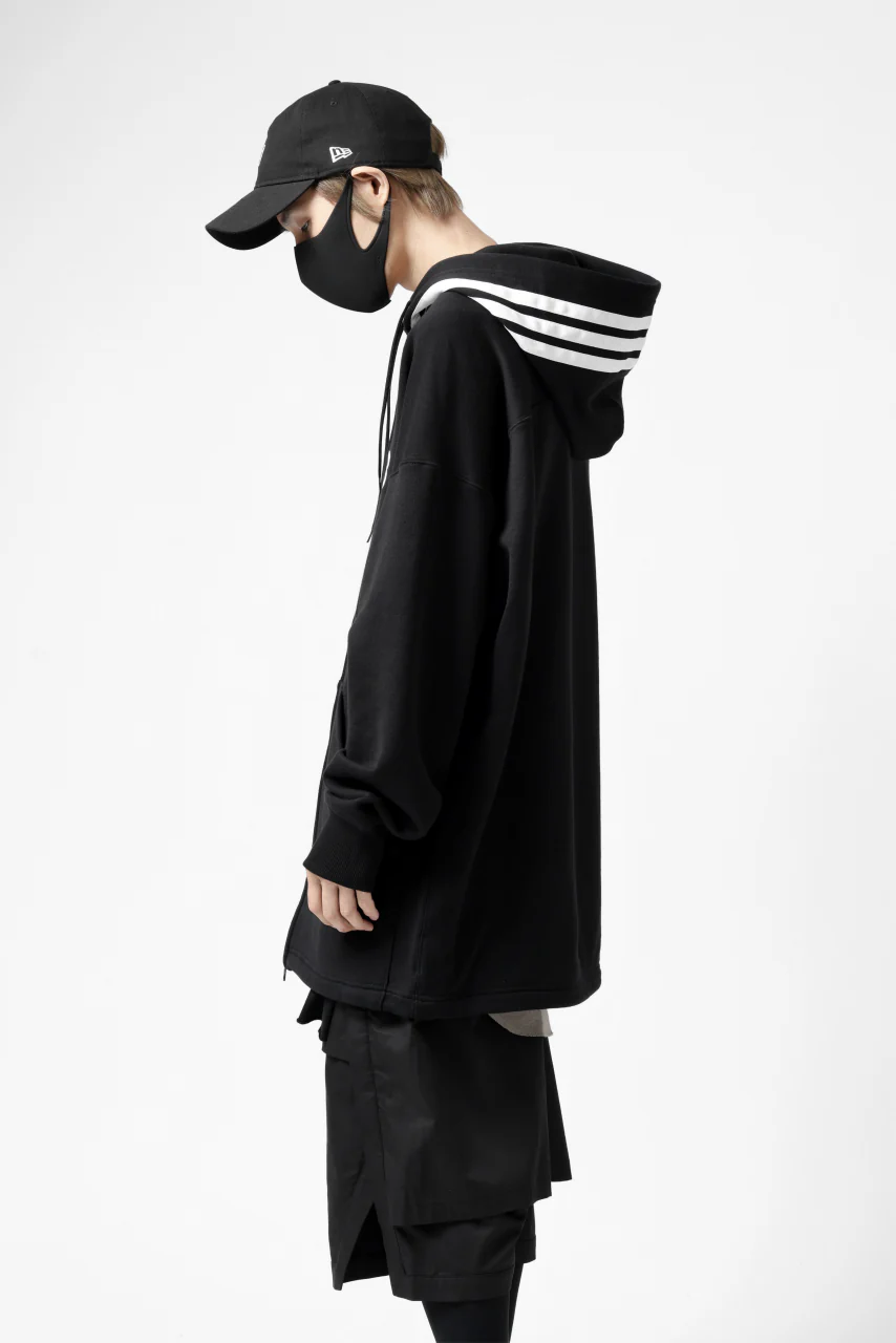 Y-3 Yohji Yamamoto FULL ZIP HOODIE PARKA / FRENCH TERRY (BLACK) - Image 24