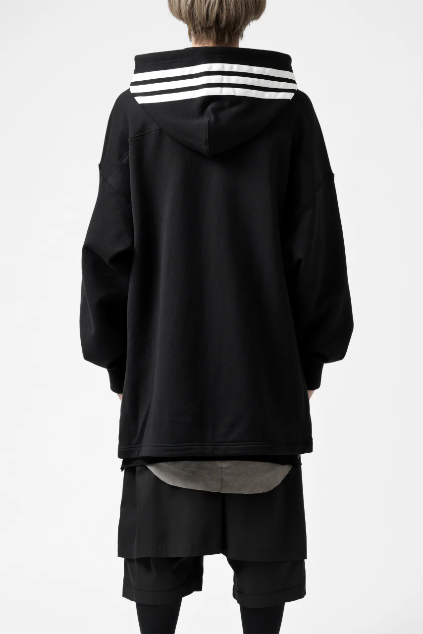 Y-3 Yohji Yamamoto FULL ZIP HOODIE PARKA / FRENCH TERRY (BLACK) - Image 3