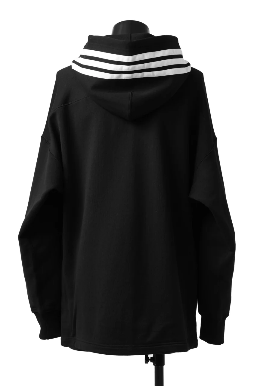 Y-3 Yohji Yamamoto FULL ZIP HOODIE PARKA / FRENCH TERRY (BLACK) - Image 7