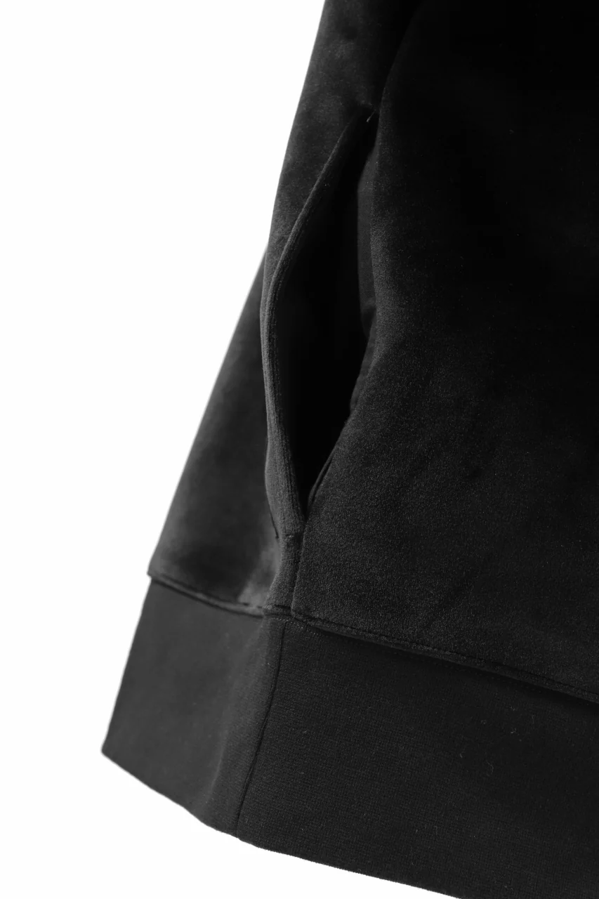 Y-3 Yohji Yamamoto FULL ZIP SQUARE HOODIE PARKA / VELVET SPACER (BLACK) - Image 13