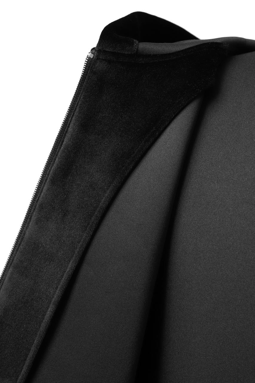 Y-3 Yohji Yamamoto FULL ZIP SQUARE HOODIE PARKA / VELVET SPACER (BLACK) - Image 16