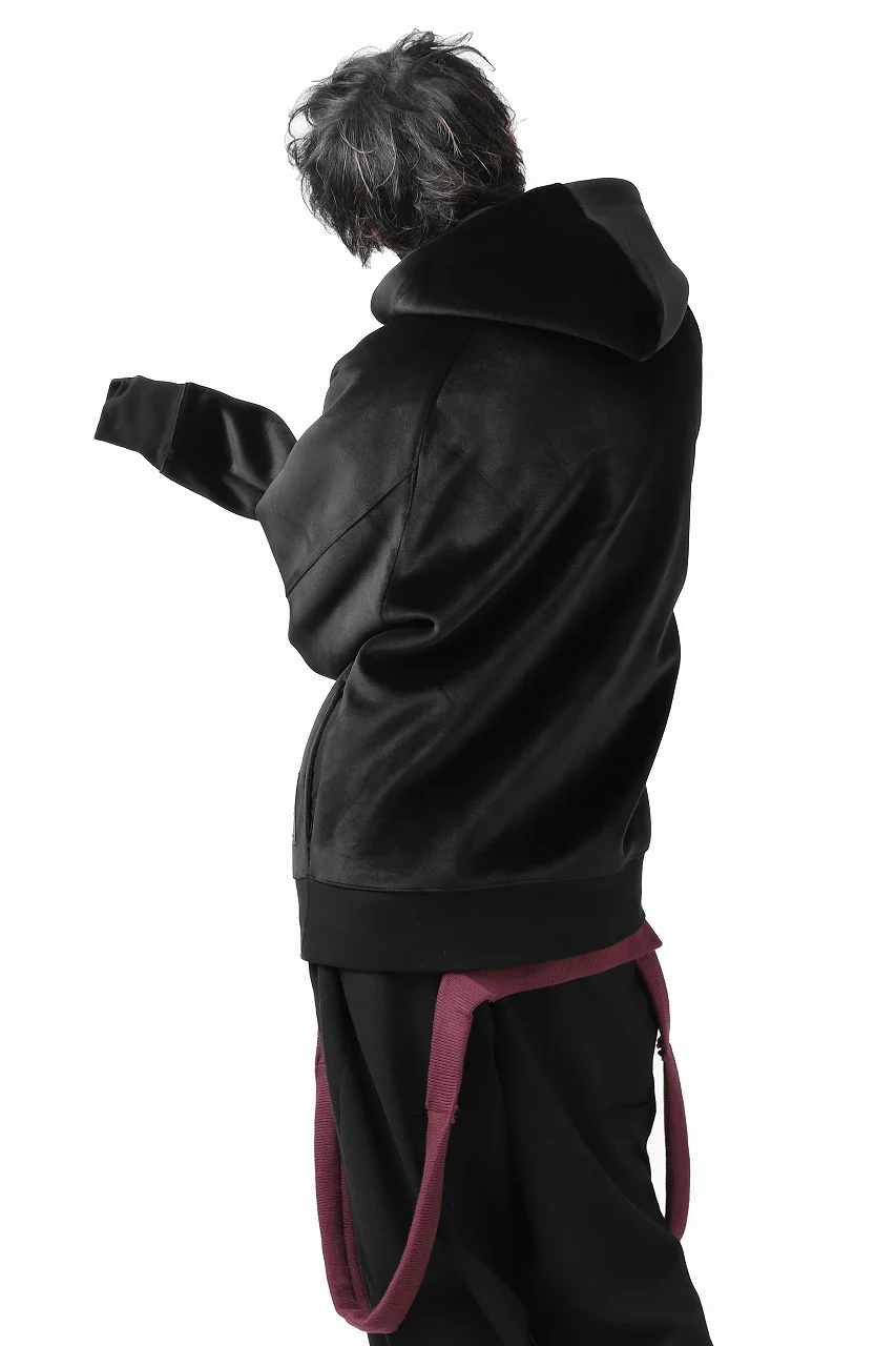 Y-3 Yohji Yamamoto FULL ZIP SQUARE HOODIE PARKA / VELVET SPACER (BLACK) - Image 21