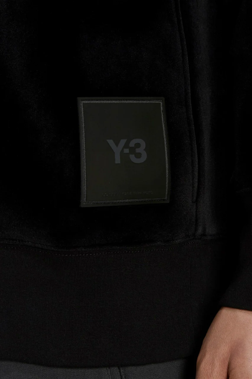Y-3 Yohji Yamamoto FULL ZIP SQUARE HOODIE PARKA / VELVET SPACER (BLACK) - Image 28