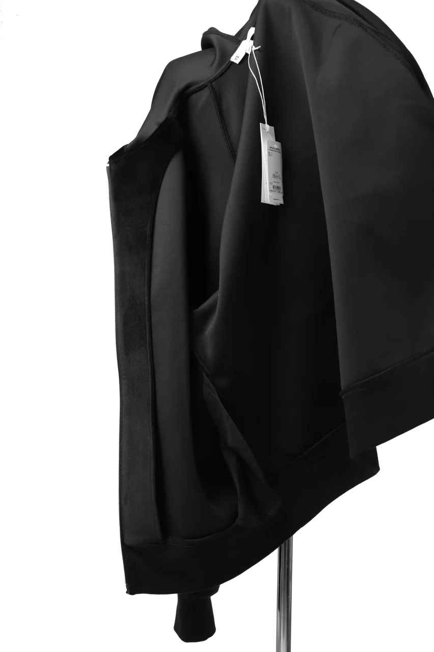 Y-3 Yohji Yamamoto FULL ZIP SQUARE HOODIE PARKA / VELVET SPACER (BLACK) - Image 7
