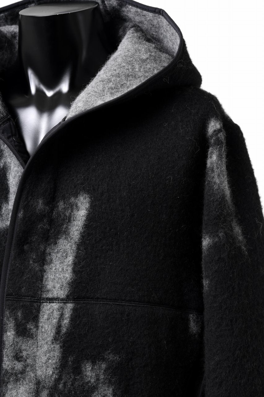 Y-3 Yohji Yamamoto FUZZY FLEECE HOODED JACKET (BLACK + MULTI) - Image 12