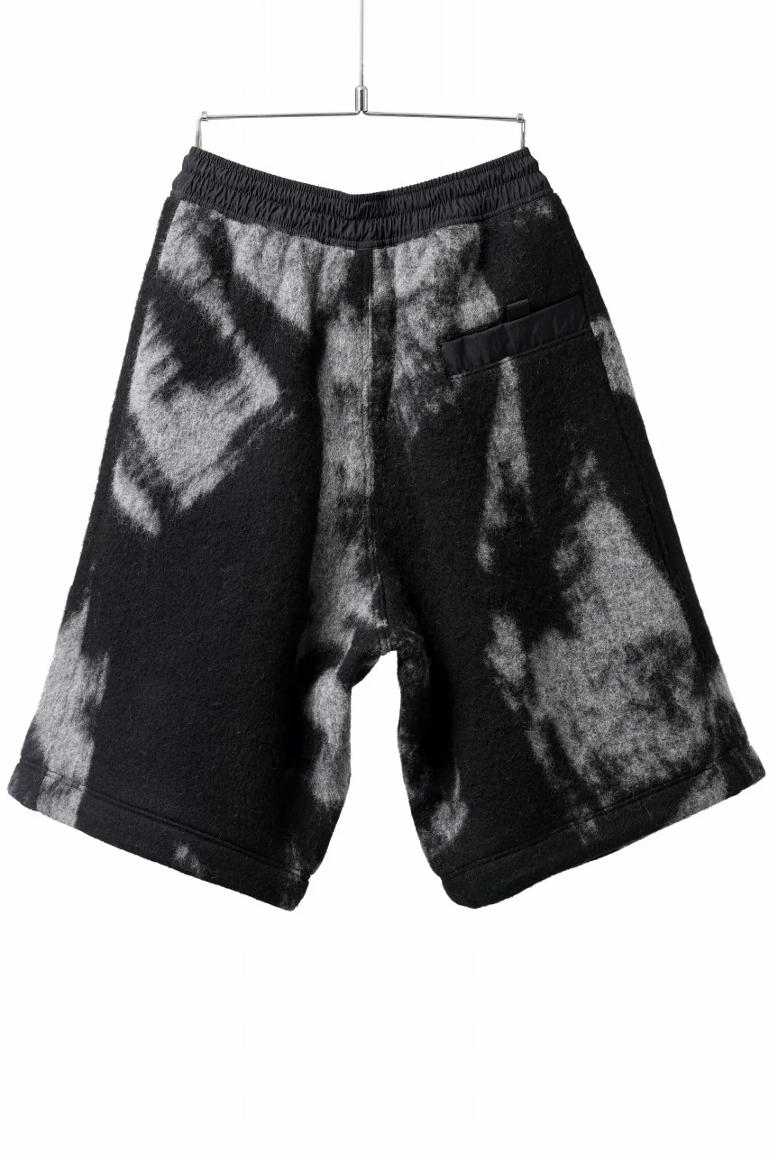 Y-3 Yohji Yamamoto FUZZY FLEECE SHORTS (BLACK + MULTI) - Image 3