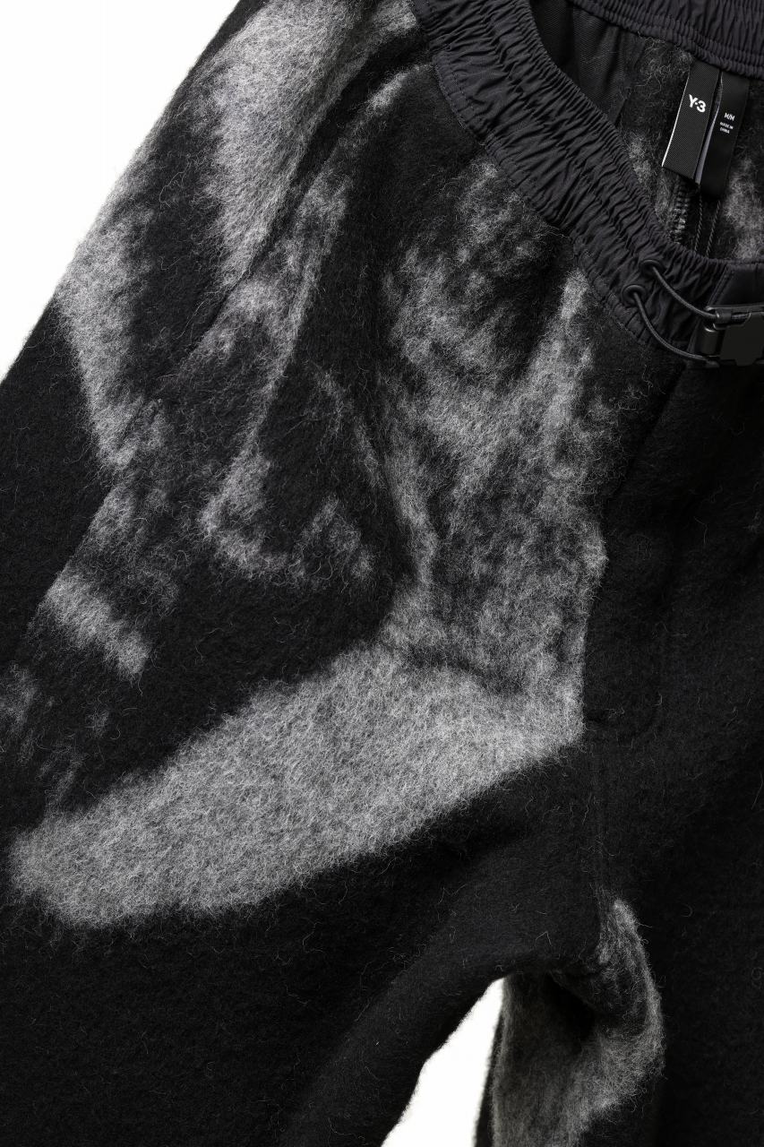 Y-3 Yohji Yamamoto FUZZY FLEECE SHORTS (BLACK + MULTI) - Image 6