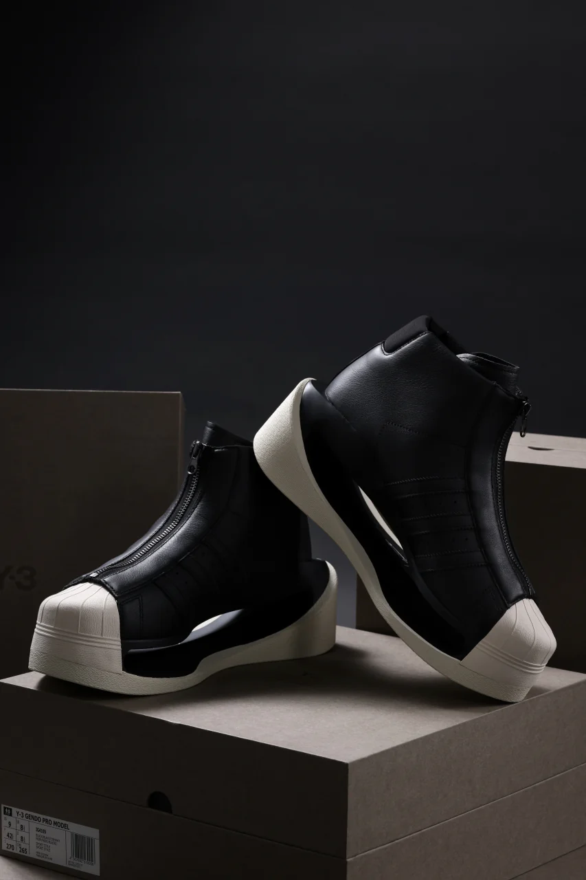 Y-3 Yohji Yamamoto GENDO PRO MODEL(BLACK x BLACK x CREAM WHITE) - Image 25