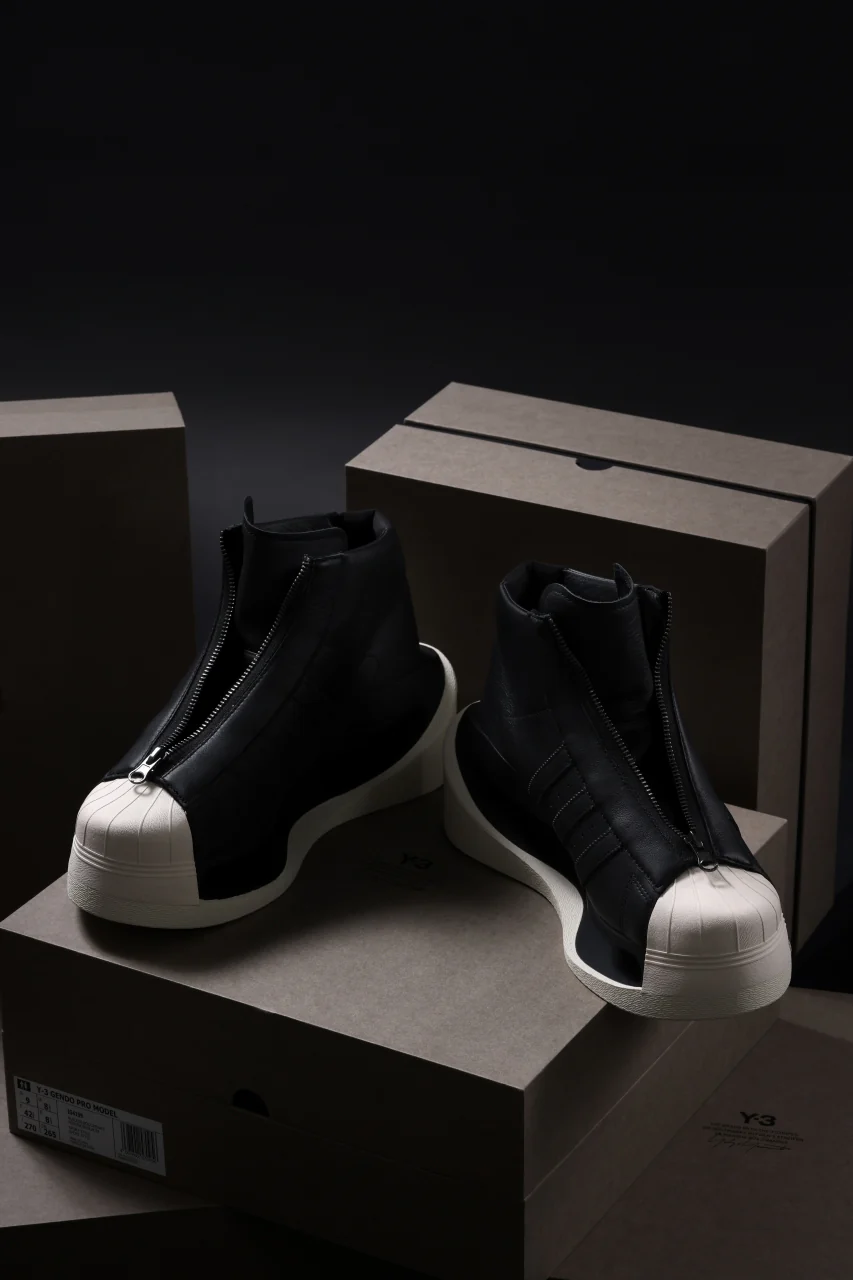 Y-3 Yohji Yamamoto GENDO PRO MODEL(BLACK x BLACK x CREAM WHITE) - Image 26