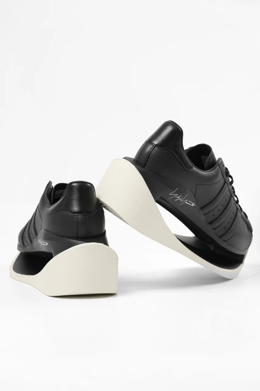 Y-3 Yohji Yamamoto GENDO SUPER STAR (BLACK x BLACK x CREAM WHITE) - Image 11