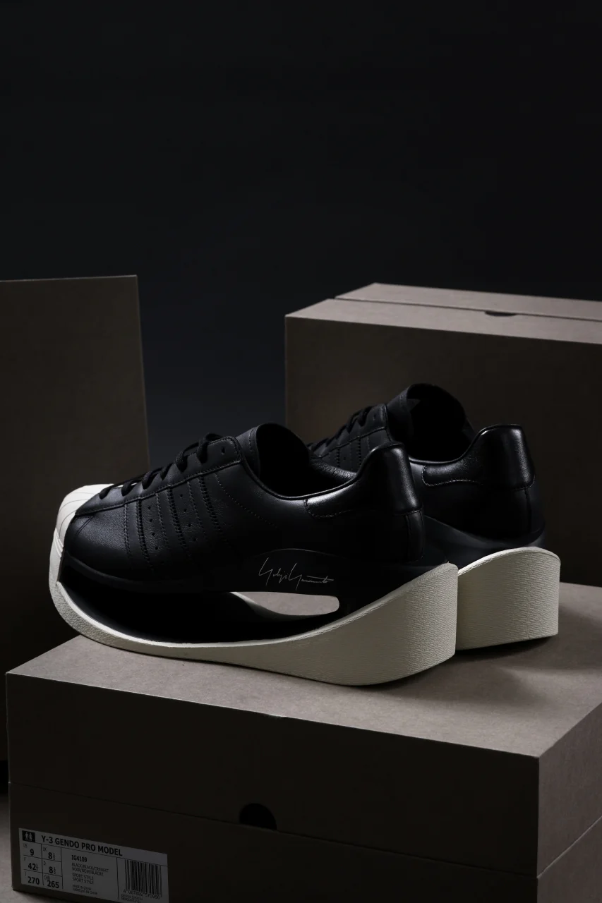 Y-3 Yohji Yamamoto GENDO SUPER STAR (BLACK x BLACK x CREAM WHITE) - Image 22