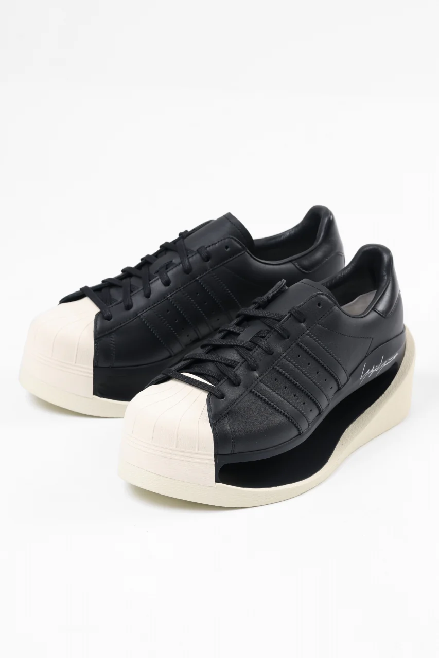 Y-3 Yohji Yamamoto GENDO SUPER STAR (BLACK x BLACK x CREAM WHITE) - Image 6