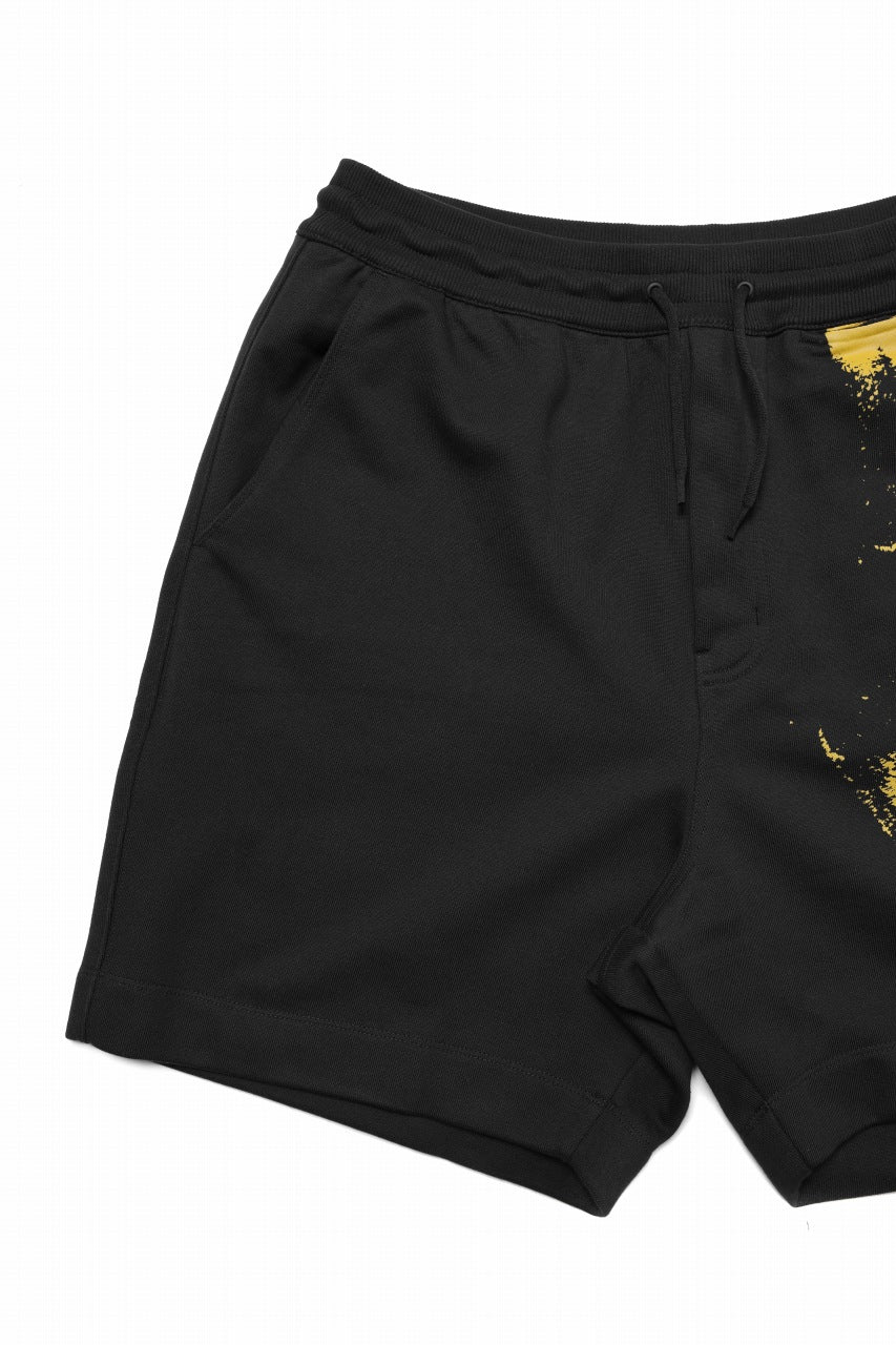 Y-3 Yohji Yamamoto GFX FT SHORTS / ORGANIC COTTON JERSEY (BLACK) - Image 5