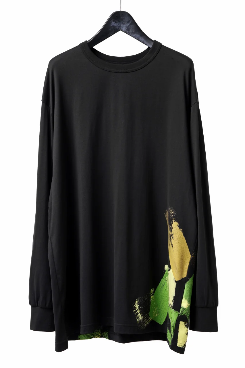 Y-3 Yohji Yamamoto GFX LONG SLEEVE TOP / SC JERSEY (BLACK)