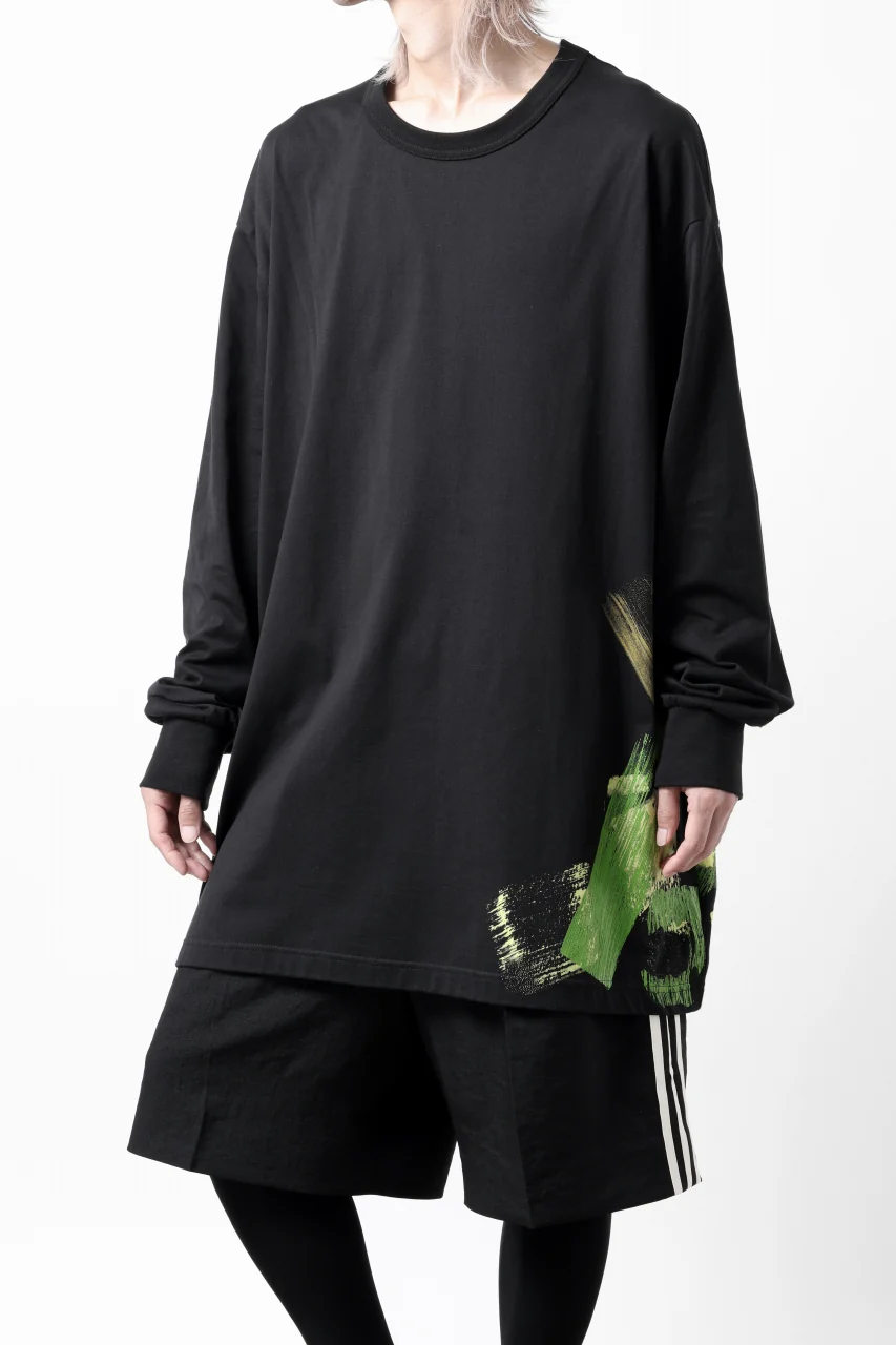 Y-3 Yohji Yamamoto GFX LONG SLEEVE TOP / SC JERSEY (BLACK) - Image 20