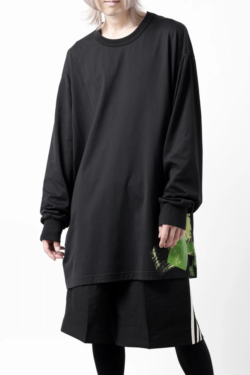 Y-3 Yohji Yamamoto GFX LONG SLEEVE TOP / SC JERSEY (BLACK) - Image 21