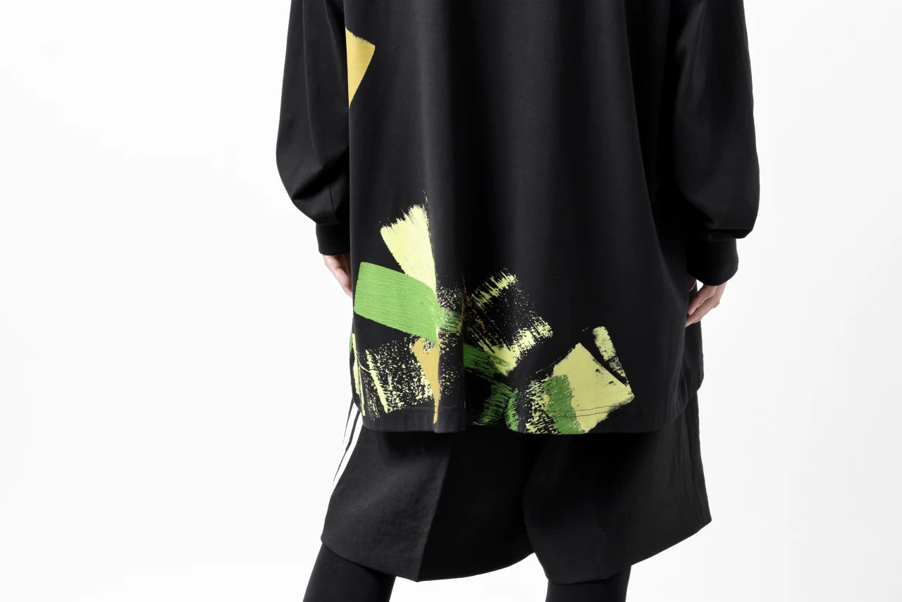 Y-3 Yohji Yamamoto GFX LONG SLEEVE TOP / SC JERSEY (BLACK) - Image 33