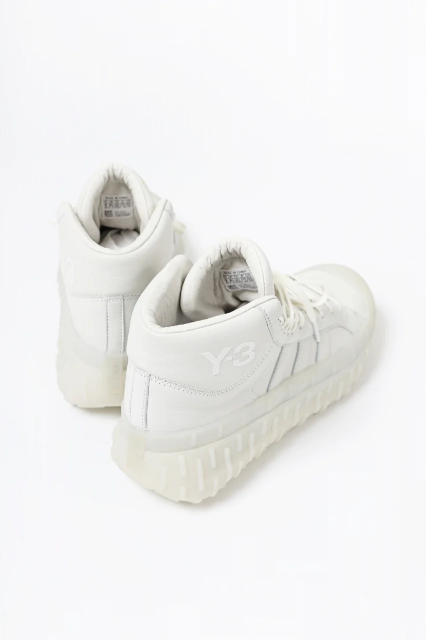 Y-3 Yohji Yamamoto GR.1P HIGH-CUT SNEAKERS (WHITE) - Image 4