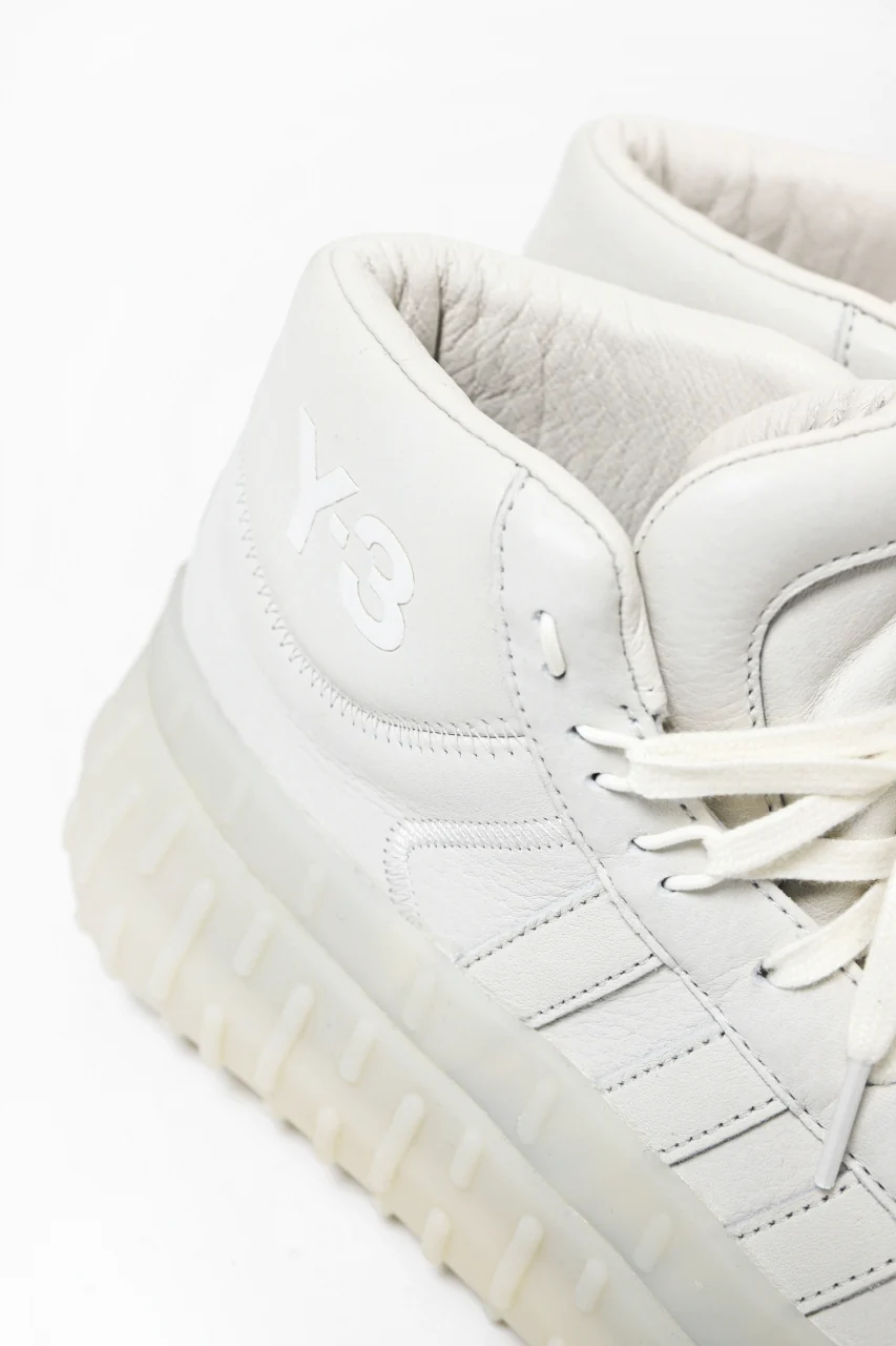 Y-3 Yohji Yamamoto GR.1P HIGH-CUT SNEAKERS (WHITE) - Image 9