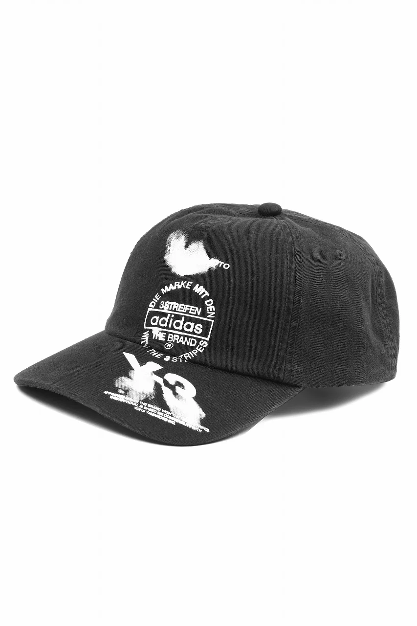 Y-3 Yohji Yamamoto GRAPHIC CAP (BLACK) - Image 3