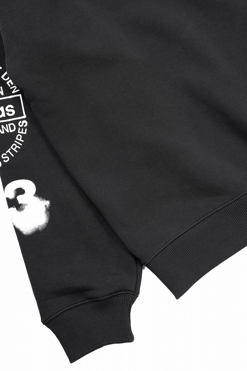Y-3 Yohji Yamamoto GRAPHIC CREW SWEAT (BLACK) - Image 11