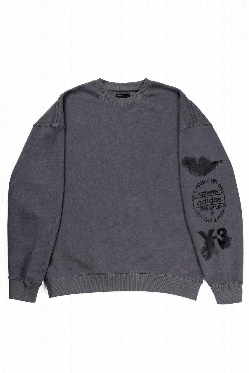 Y-3 Yohji Yamamoto GRAPHIC CREW SWEAT (GREY)