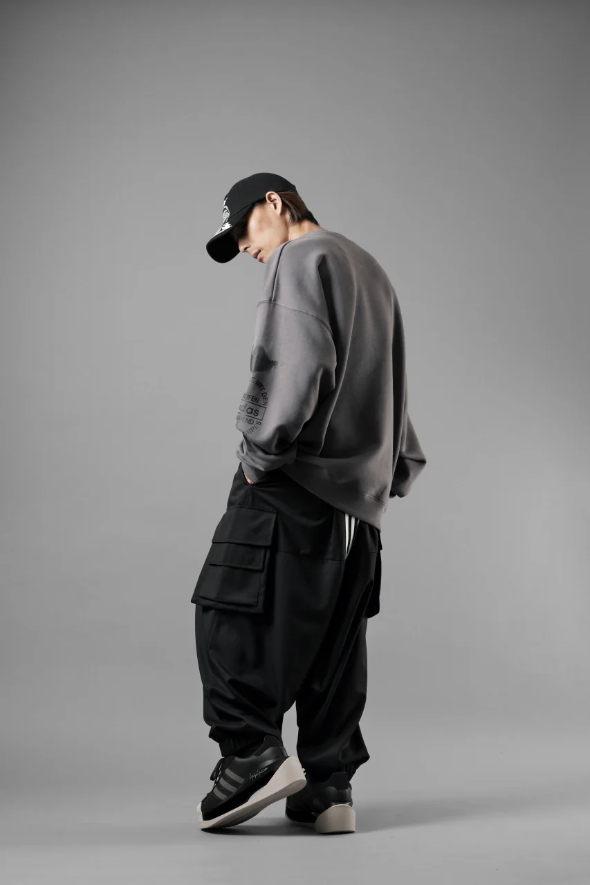 Y-3 Yohji Yamamoto GRAPHIC CREW SWEAT (GREY) - Image 12