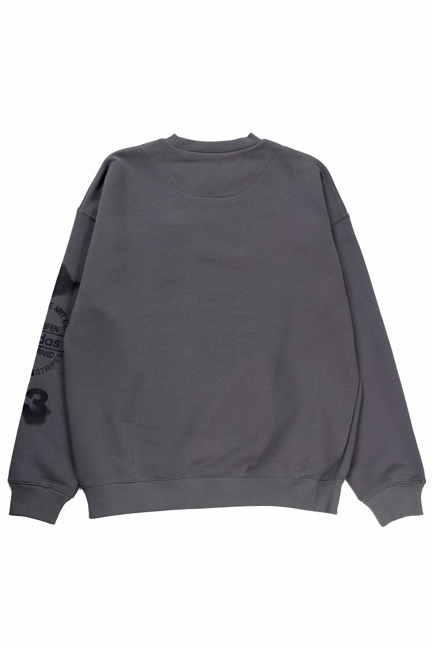 Y-3 Yohji Yamamoto GRAPHIC CREW SWEAT (GREY) - Image 3