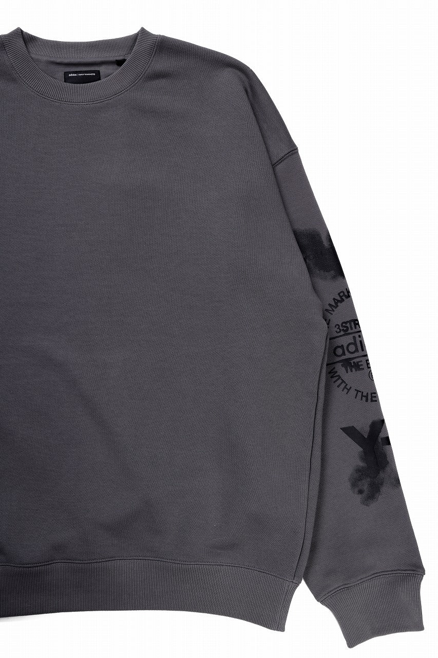 Y-3 Yohji Yamamoto GRAPHIC CREW SWEAT (GREY) - Image 5