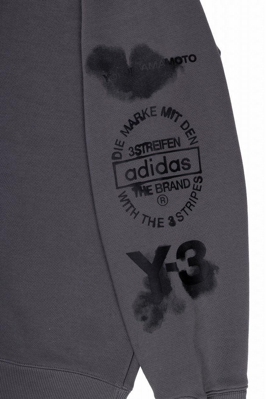 Y-3 Yohji Yamamoto GRAPHIC CREW SWEAT (GREY) - Image 7