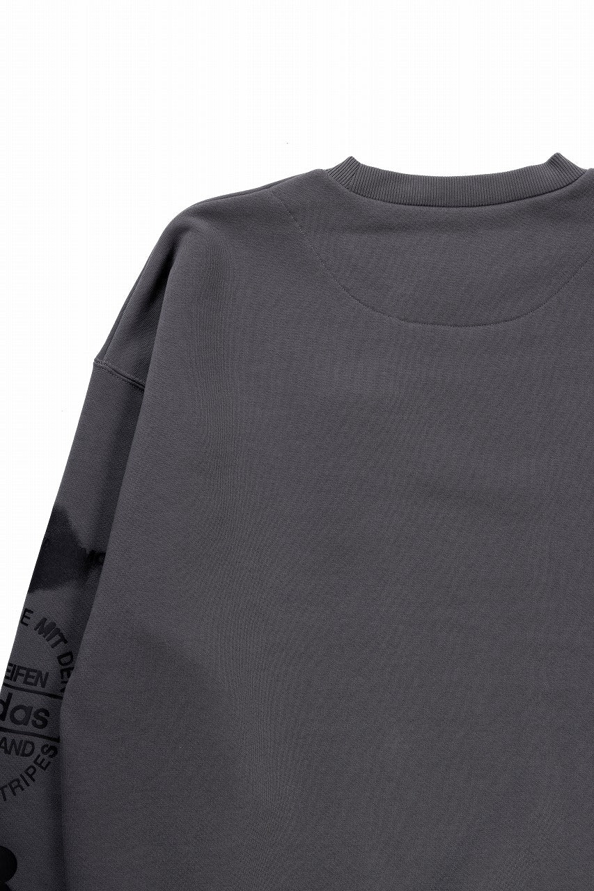 Y-3 Yohji Yamamoto GRAPHIC CREW SWEAT (GREY) - Image 9
