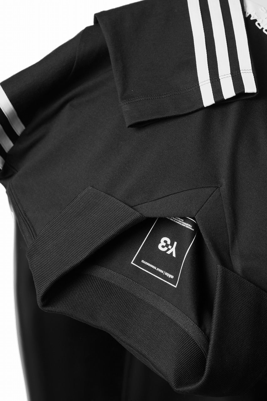 Y-3 Yohji Yamamoto GRAPHIC LOGO COLLARED LS TEE (BLACK) - Image 12