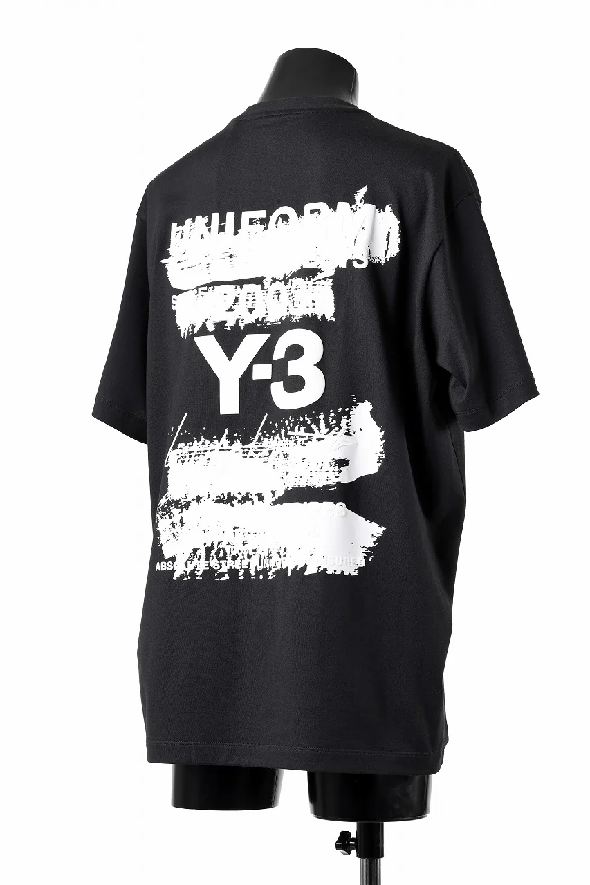 Y-3 Yohji Yamamoto GRAPHIC SHORT SLEEVE TEE (BLACK) - Image 3