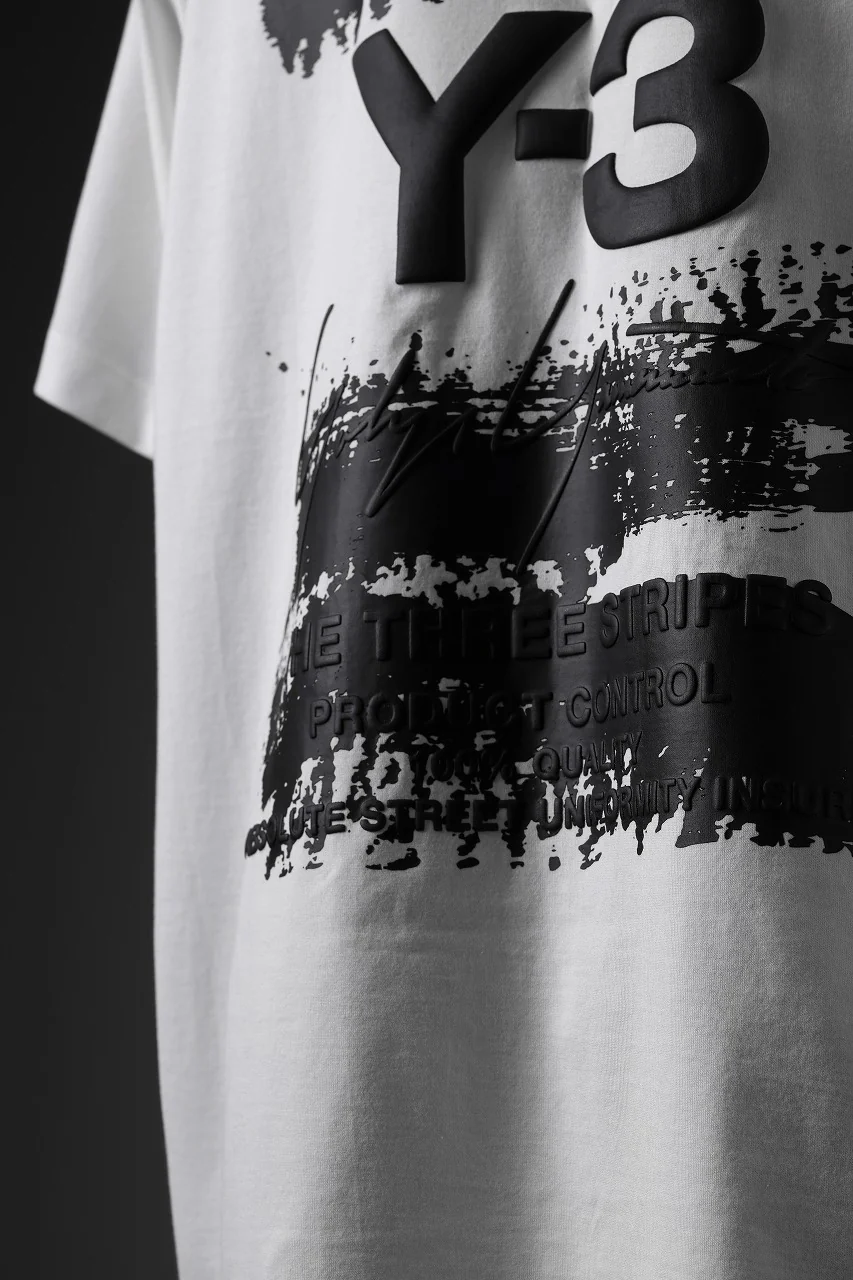 Y-3 Yohji Yamamoto GRAPHIC SHORT SLEEVE TEE (CORE WHITE) - Image 6