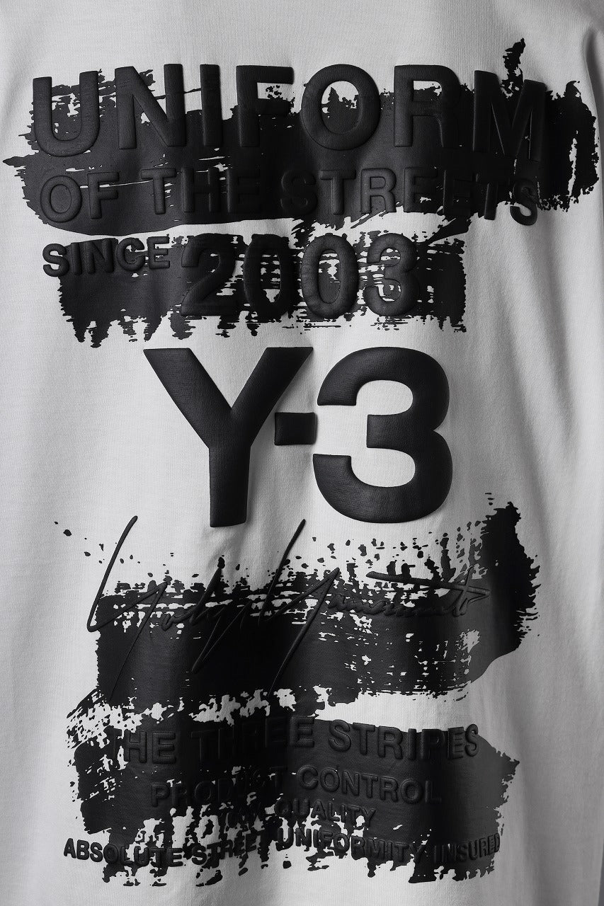Y-3 Yohji Yamamoto GRAPHIC SHORT SLEEVE TEE (CORE WHITE) - Image 7