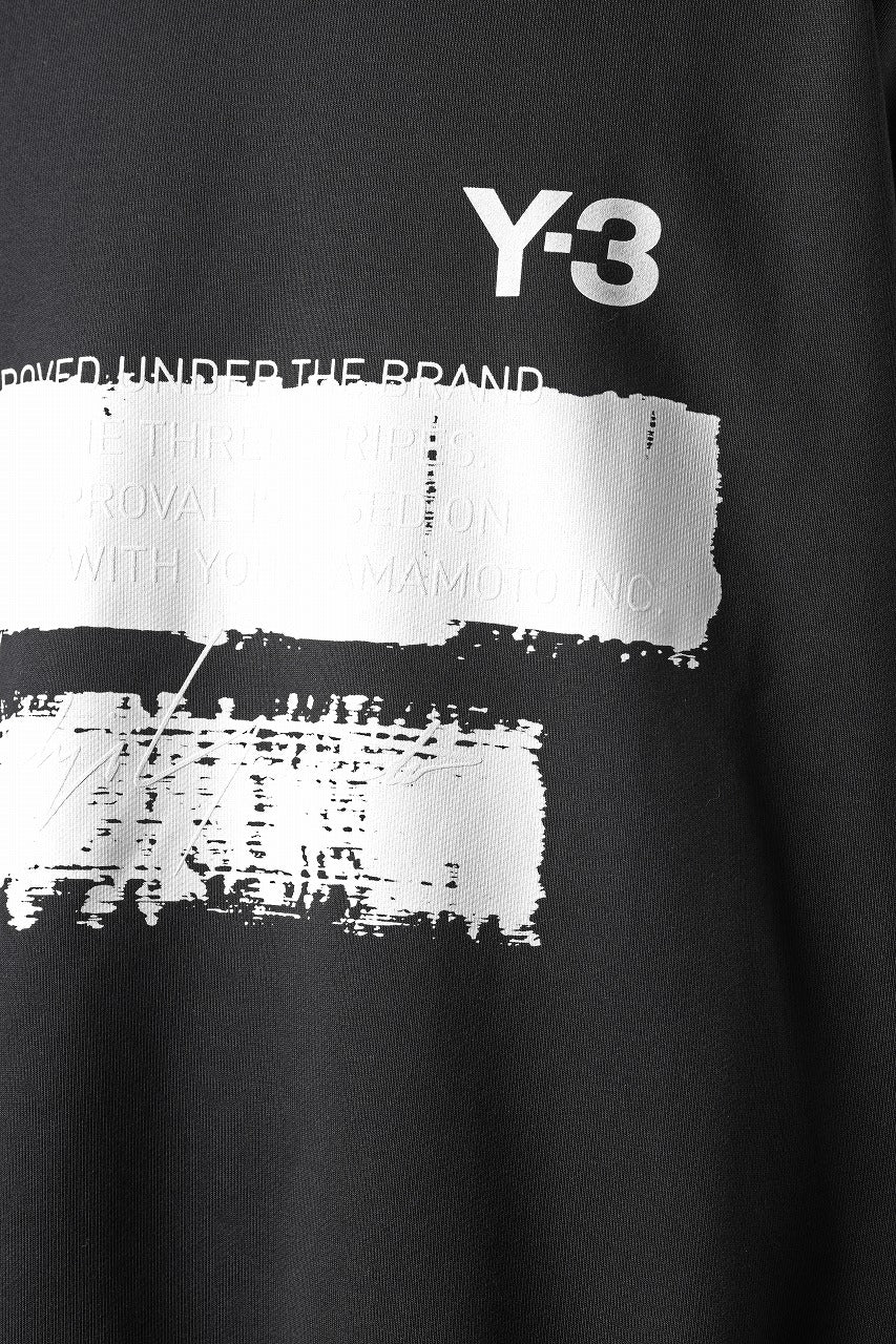 Y-3 Yohji Yamamoto GRAPHIC SWEAT CREW (BLACK) - Image 10