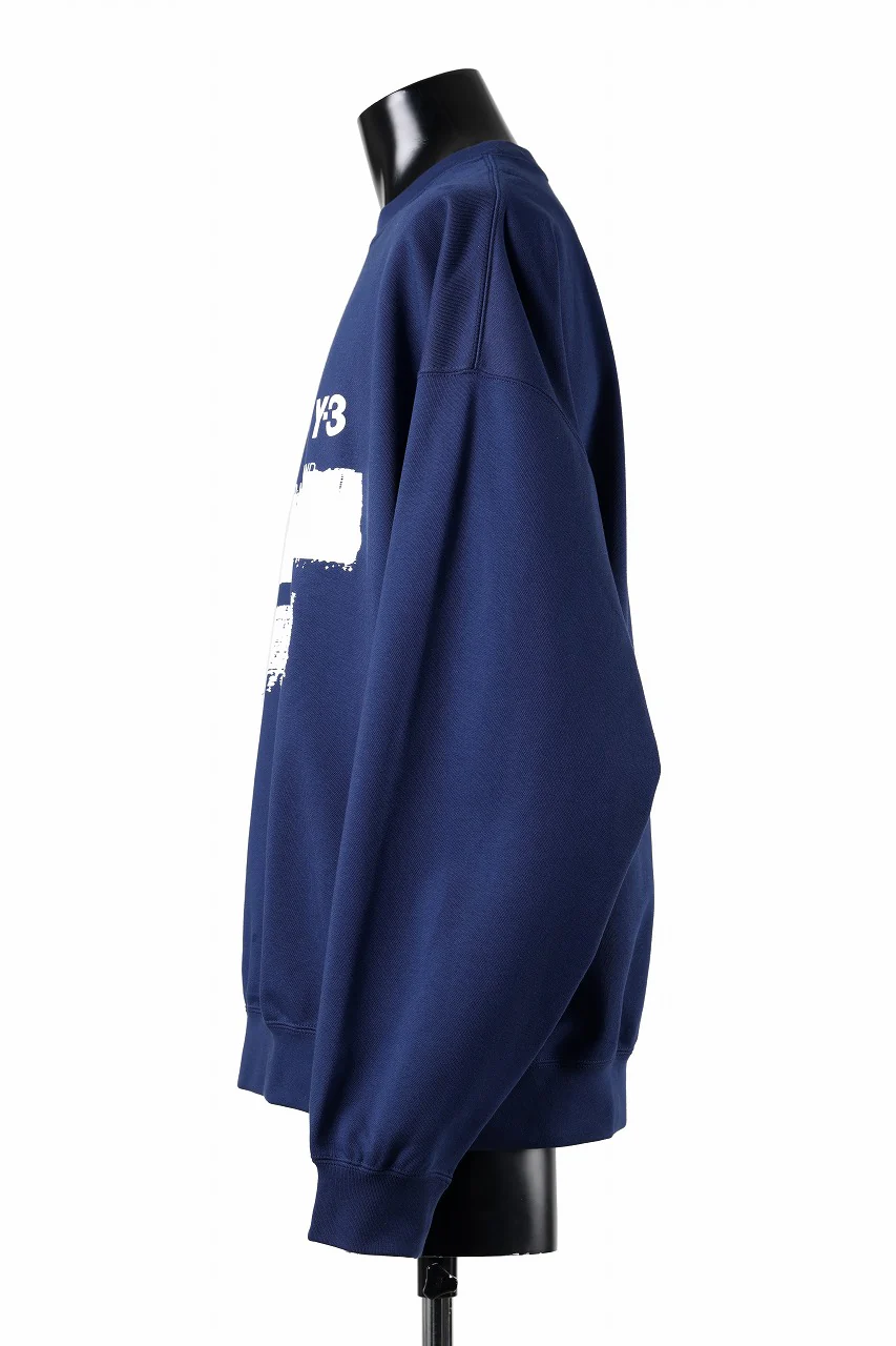Y-3 Yohji Yamamoto GRAPHIC SWEAT CREW (DARK BLUE) - Image 3