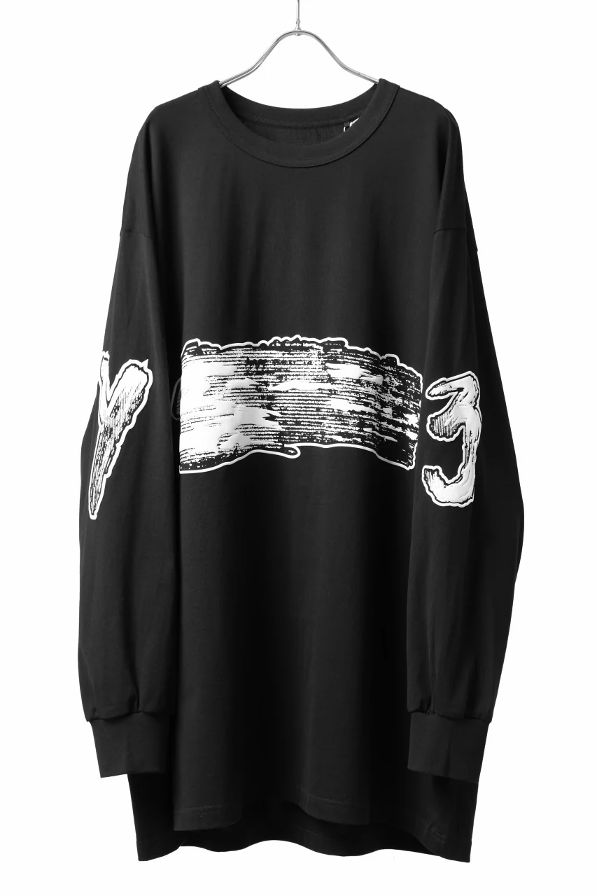 Y-3 Yohji Yamamoto GRAPHICS LONG SLEEVE TOP / SC JERSEY (BLACK)