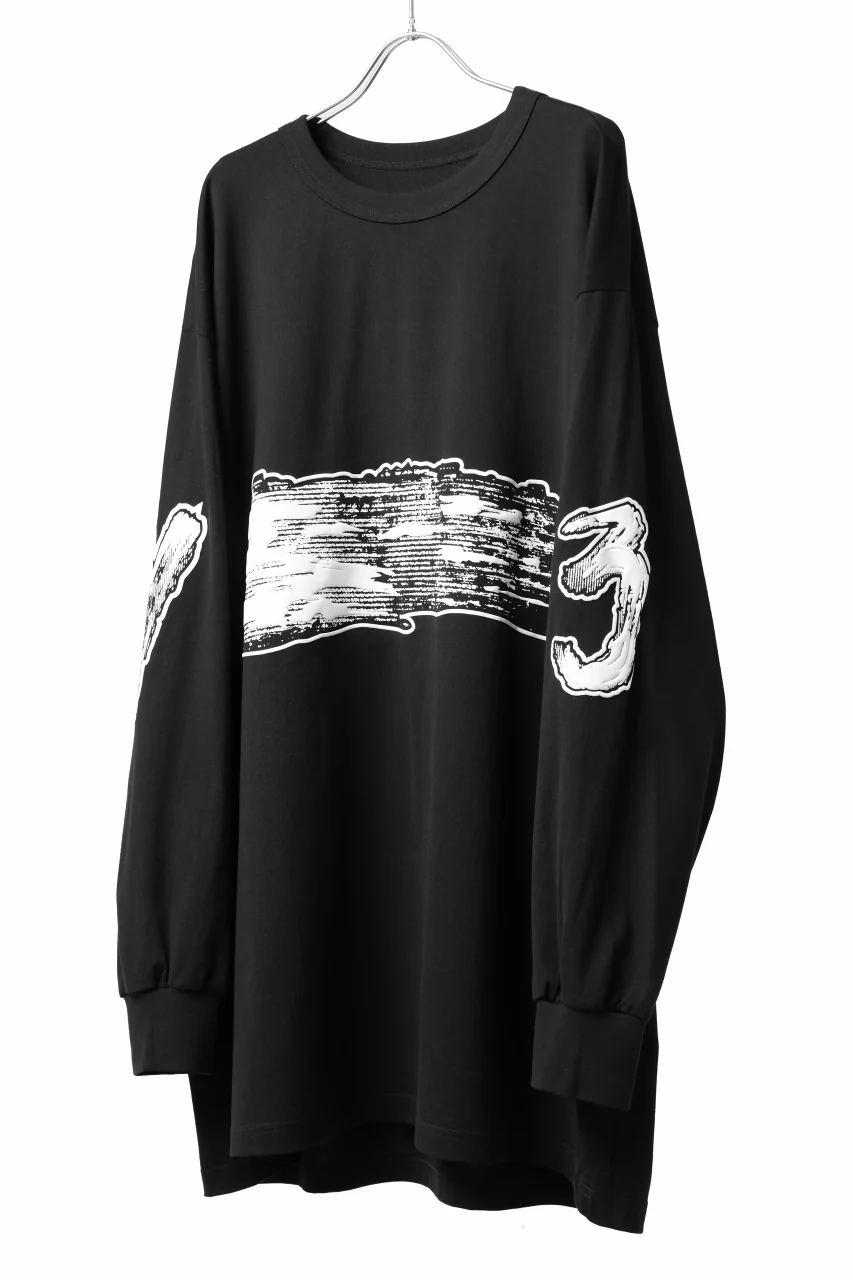 Y-3 Yohji Yamamoto GRAPHICS LONG SLEEVE TOP / SC JERSEY (BLACK) - Image 2