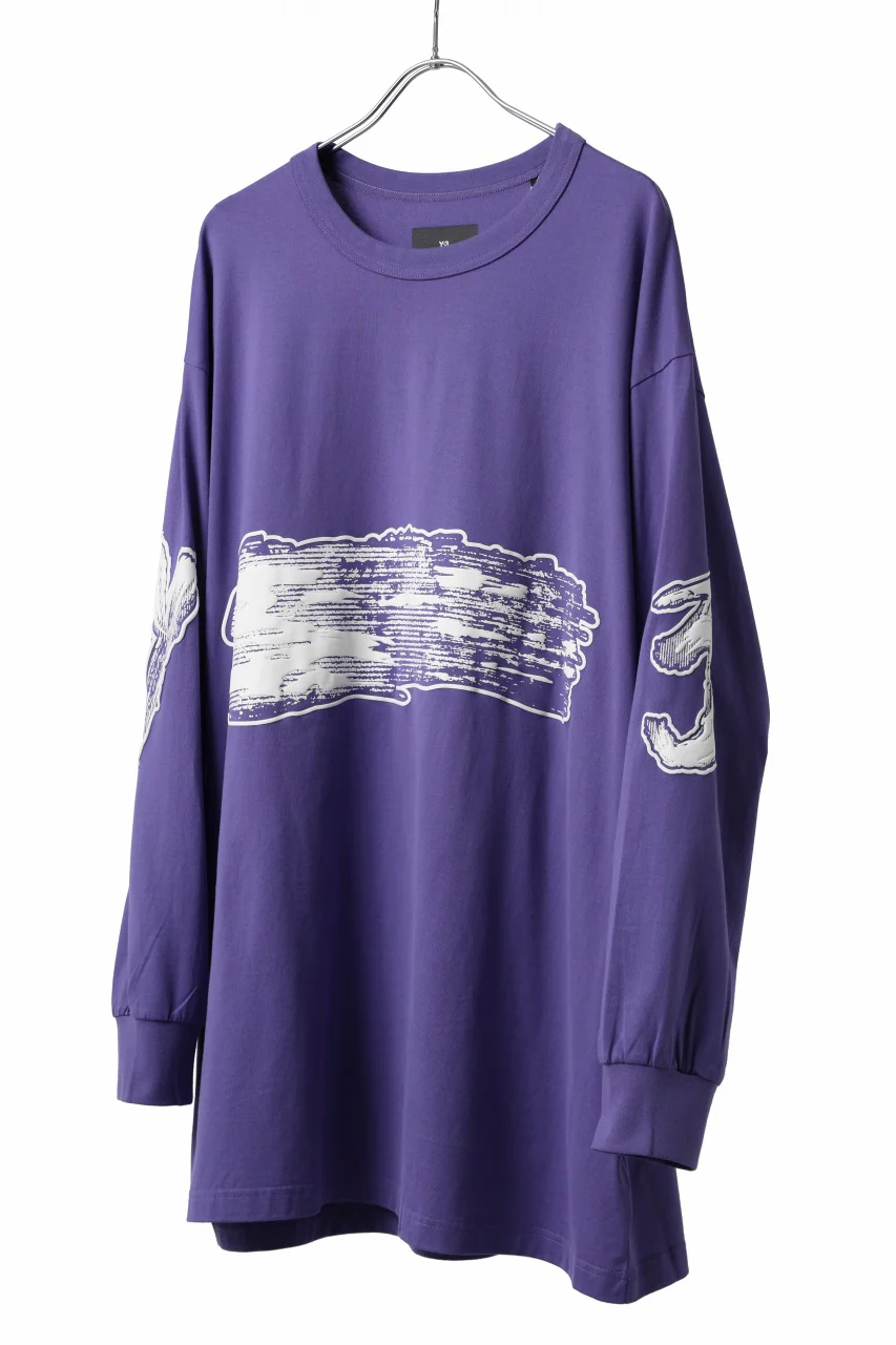 Y-3 Yohji Yamamoto GRAPHICS LONG SLEEVE TOP / SC JERSEY (PURPLE) - Image 2