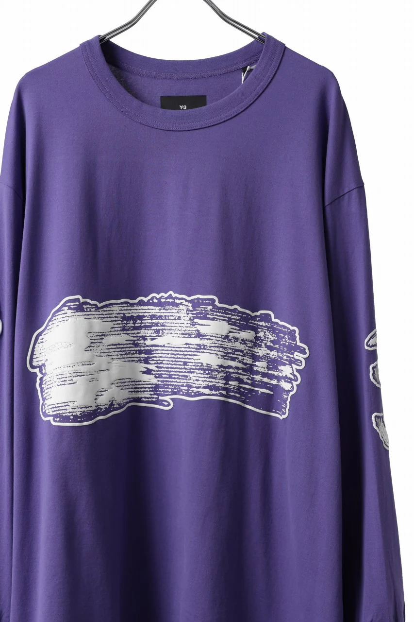 Y-3 Yohji Yamamoto GRAPHICS LONG SLEEVE TOP / SC JERSEY (PURPLE) - Image 5
